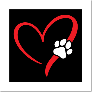 Heart & Paw Print Posters and Art